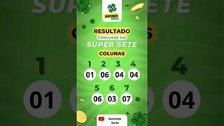 🍀 Resultado SUPER SETE 345 | Sentindo Sorte #shorts