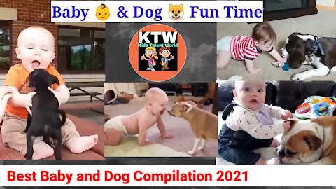 Sweet Baby Playing With Dog - Best Baby and Dog Compilation 2021 - Dog and Baby Happy Time | KTW