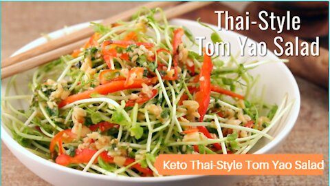 Keto Thai Style Tom Yao Salad Recipe #Keto #Recipes