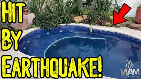 WATCH: HIT BY 7.6M EARTHQUAKE In Mexico! - 30 Minutes AFTER Earthquake Drill! - Tsunami Warning!