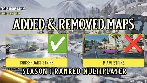 Added and Removed Maps in Season 1 Ranked Multiplayer 2023 || Call of Duty: Mobile