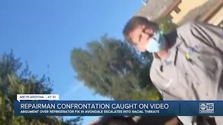 Repairman makes racial threats in confrontation caught on video
