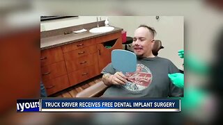 Truck driver receives free dental implant surgery