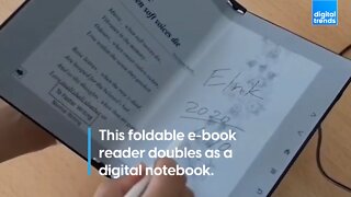 This foldable e-book reader doubles as a digital notebook