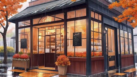 A Cozy Autumn Cafe on a Rainy Day: Soothing Piano Music for Studying and Relaxing #sleepmusic