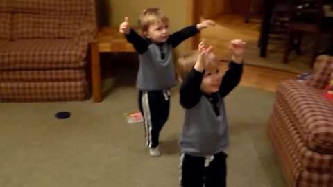 "Twin Toddler Boys Ballet Dancing"