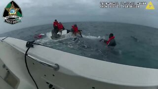 Boaters rescued after capsizing in the Gulf of Mexico