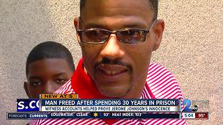 Baltimore man freed after spending 30 years in prison for a murder he did not commit