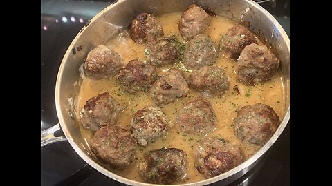 EASY one - Pan Swedish Meatballs/carnivore/keto/low carb/healthy dinner/meal