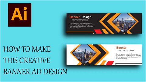 How to make Social Media Banner Design For Advertising Adobe illustrator cc 2022