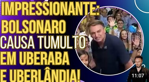 INCRÍVEL: Bolsonaro é seguido por multidão e as ruas de Uberaba e Uberlândia param!