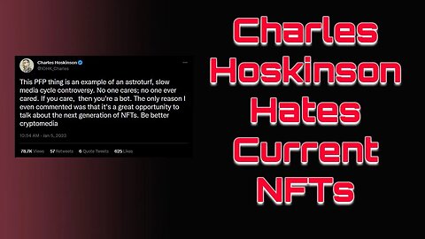 Charles Hoskinson Hates NFTS The Way They Are Now