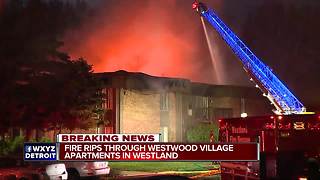 Massive apartment fire leaves Westland families looking for a new home