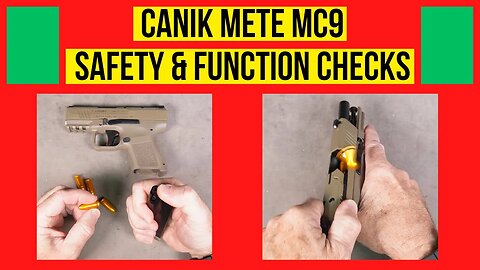 Canik METE MC9 Function & Safety Check. How to verify proper operation after reassembly #canik