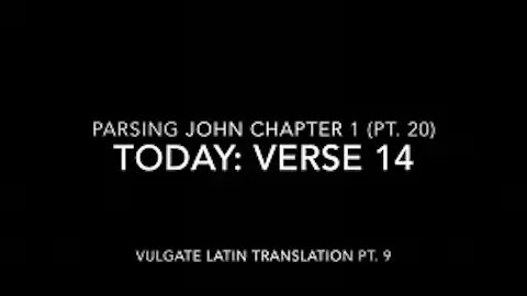 John Ch 1 Pt 20 Verse 14 (Vulgate 9)