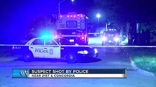Suspect shot by police near 21st & Concordia