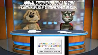 Jornal engraçado do gato tom: Bolsa de valores opera em queda! [Frases e Poemas]