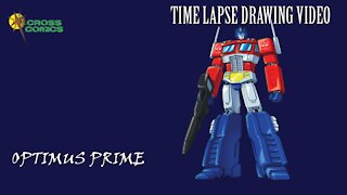 Time Lapse drawing of Optimus Prime from Transformers