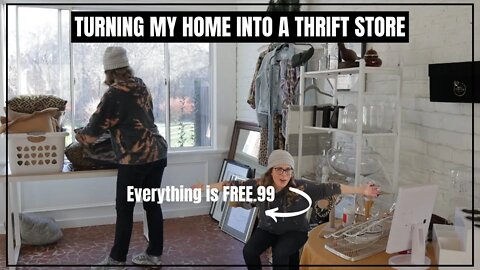 💲 Turning My Home Into FREE Thrift Store! Purge + Decluttering Thrift Store Décor + GIVEAWAY