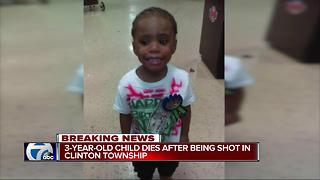 3-year-old child dies after being shot in Clinton Township