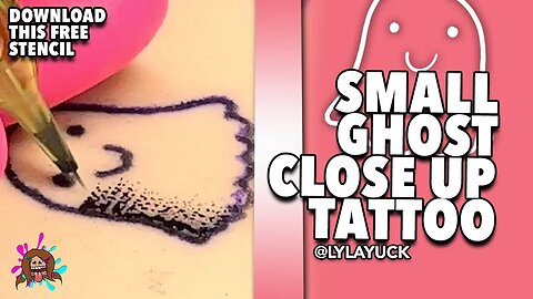 Little Ghost Tattoo FREE STENCIL INCLUDED