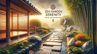 Zen Garden Serenity: Rainy Day Japanese Flute Music for Stress Relief, Meditation, and Healing 🎶🌧️