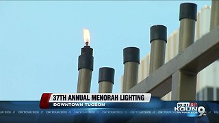 Community takes part in 37th annual lighting of Tucson's tallest Chanukah Menorah