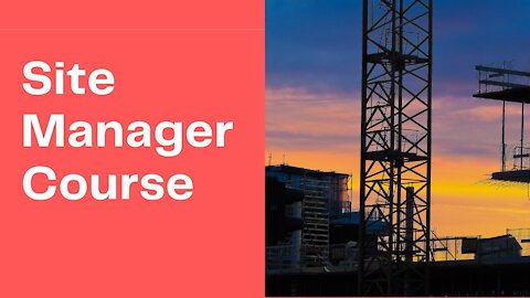 Best site manager course