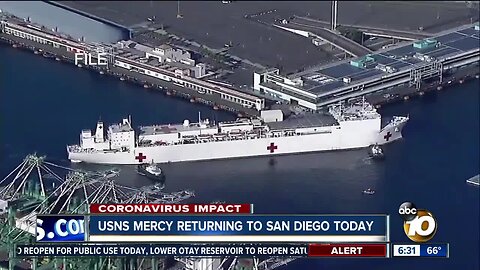 USNS Mercy returning to San Diego after stint in LA