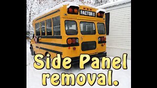 Bus Conversion to RV Life "Snapshot Video" Side Panel Removal