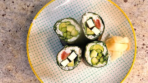 How to make keto nori sushi rolls | keto vegan