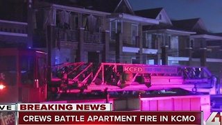 Crews battle apartment fire in KCMO