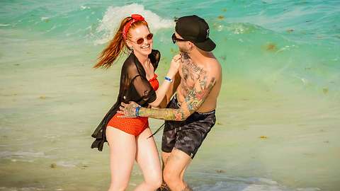 Madelaine Petsch Trades Riverdale for Cancun with Boyfriend Travis Mills