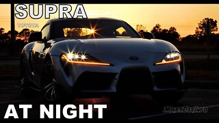 AT NIGHT: Toyota GR SUPRA - Interior & Exterior Lighting Overview
