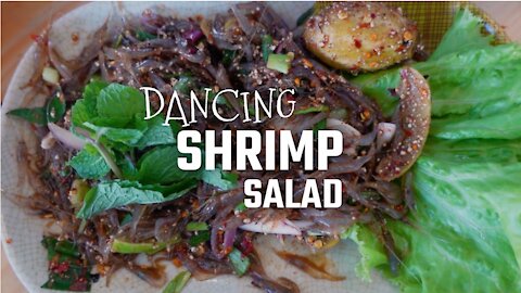 AMAZING - Dancing Shrimp Salad in 1 Minute | Goong Ten