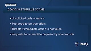Stimulus scam warning