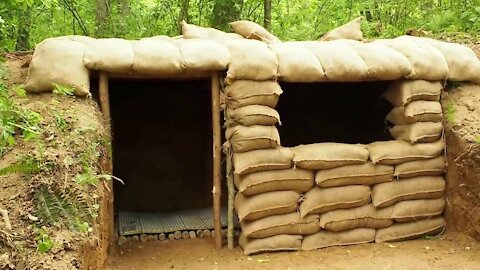 Learn About Solo Overnight Building a Sandbag Shelter In the Woods