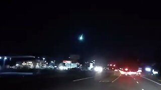 Bright Shooting Star on dash cam