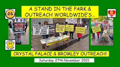 A Stand in the Park & Outreach Worldwide's Crystal Palace & Bromley Outreach!