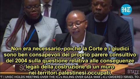 Consiglio di Sicurezza ONU 31/01/2024: intervento del Sud Africa