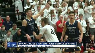 Sold out crowd cheers on Whitnall-Pewaukee boys basketball game