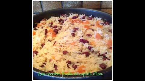 QUICK AND EASY RECIPE FOR RICE WITH RED BEANS AND TOMATOES