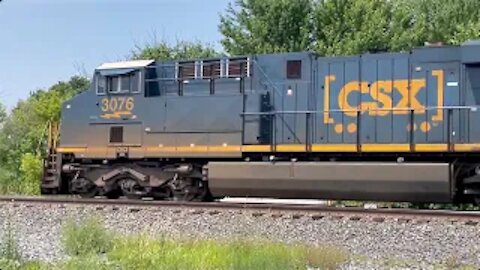 CSX Q137 Intermodal Train with Two DPU Alright Part 2 from Sterling, Ohio July 4, 2021