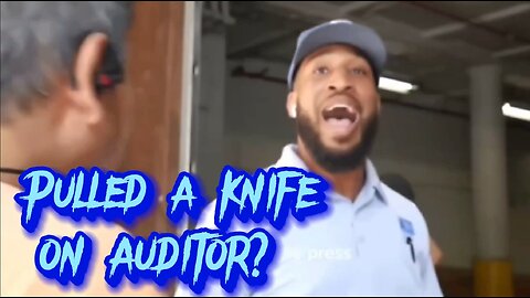 "Shocking Footage: USPS Worker Pulls Knife on Auditor During Confrontation"