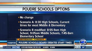 Poudre School Board looking at school start times