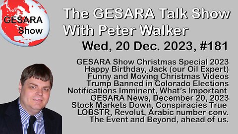 2023-12-20, GESARA Talk Show 181 - Wednesday - Christmas Show (v2)