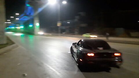 Midnight illegal street racing and drifting in Peshawar