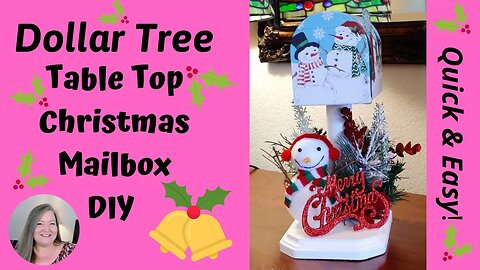 Table Top Christmas Mailbox DIY/Quick & Easy Christmas Craft/Dollar Tree Christmas DIY/Santa Mailbox