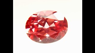 Czochralski Pulled Sapphire Pinkish Orange Padparadscha Oval