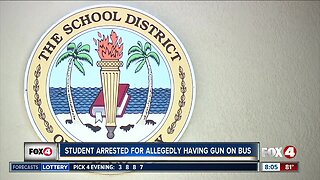 Student arrested for allegedly bringing a gun on the school bus